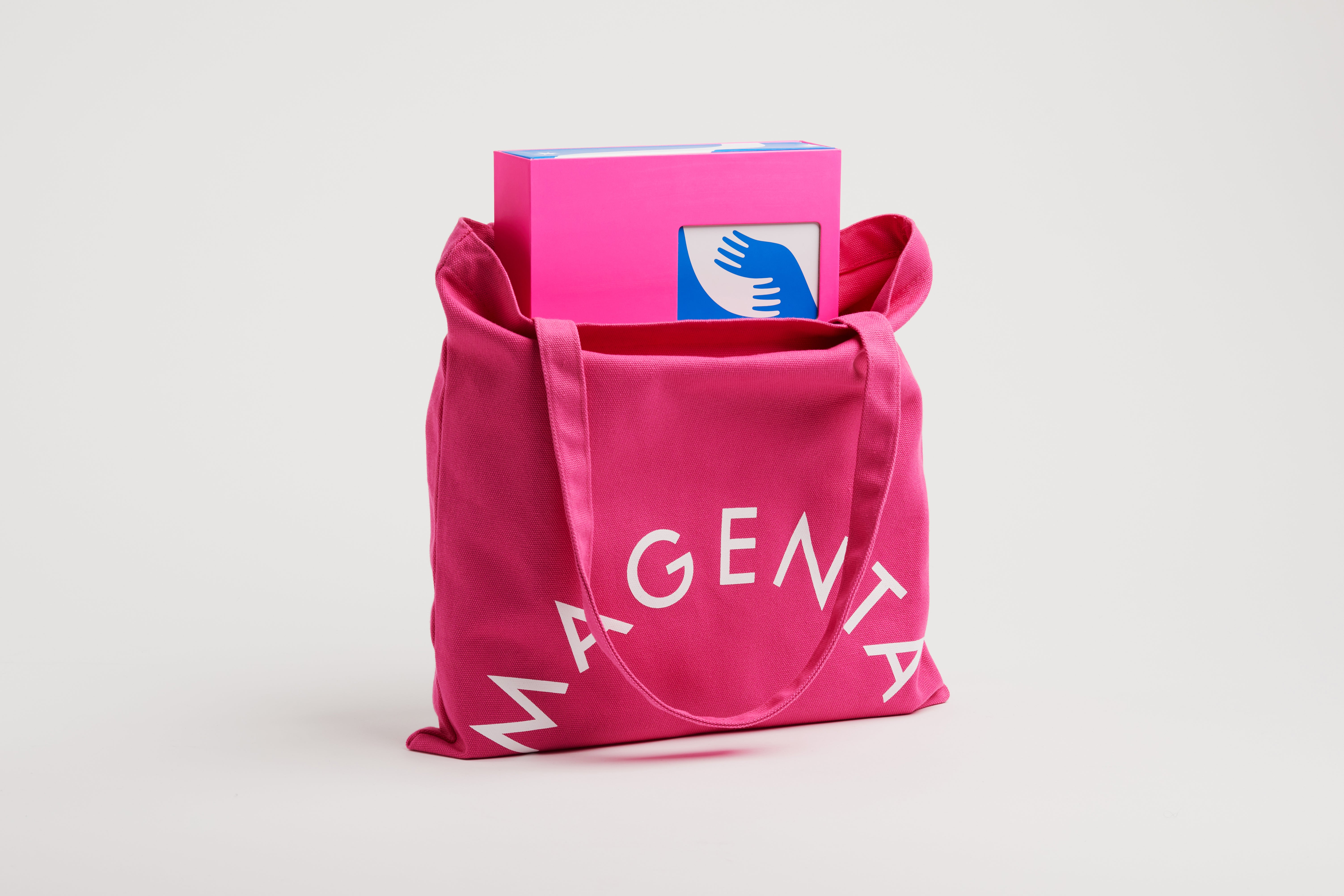 【EMIS】CANVAS TOTE BUCKET BAG-PINK HEART TOTE BAG-PINK - EMIS